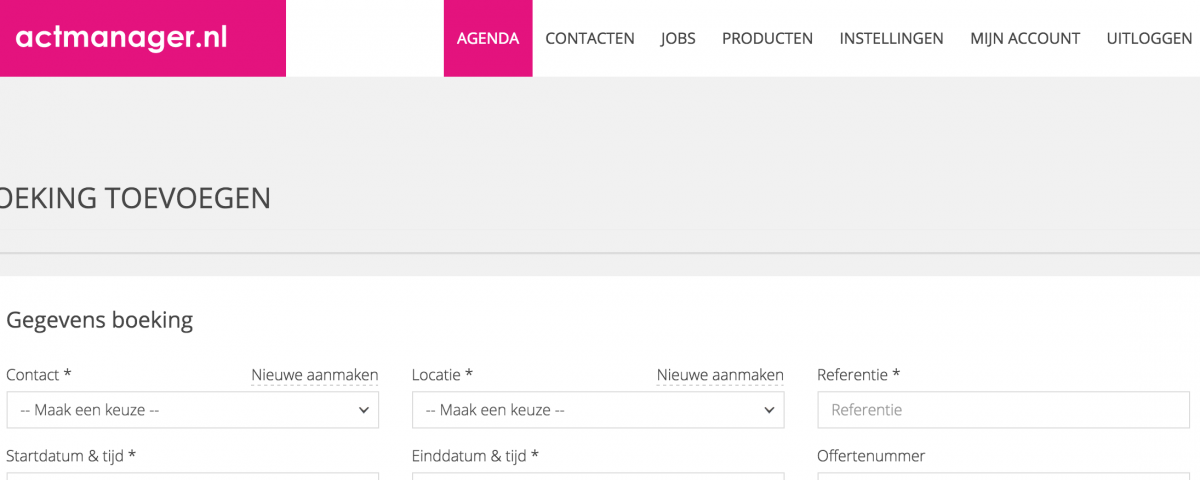 actmanager-boekingtoevoegen